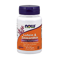 NOW Lutein & Zeaxanthin, Лютеин 25 мг - 60 капсул