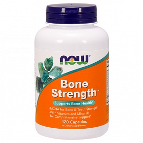 NOW Bone Strength, Крепкие Кости - 120 капсул