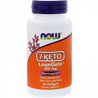 NOW 7-Keto, 7-Кето Плюс 100 мг - 60 капсул