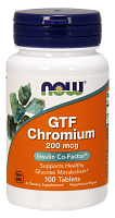 NOW Chromium GTF, Хром 200 мкг - 100 таблеток