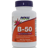 NOW B-50 complex,    Витамины  Группы B  (В-50)- 100 капсул