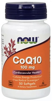 NOW Foods Q10 Coenzyme, Кофермент Q10 100 мг - 50 капсул