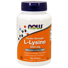 NOW L-Lysine, L-Лизин 1000 мг - 100 таблеток