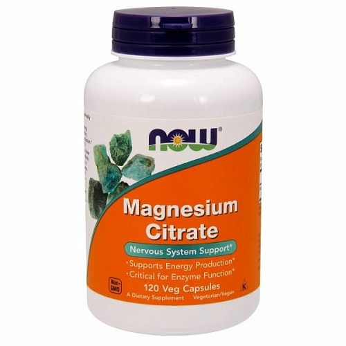 NOW Magnesium Citrate, Магний Цитрат - 120 капсул