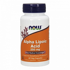 NOW Alpha Lipoic Acid, Альфа-Липоевая Кислота 250 мг - 60 капсул