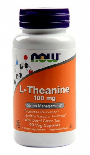 NOW L-Theanine, L-Тианин 100 мг - 90 капсул
