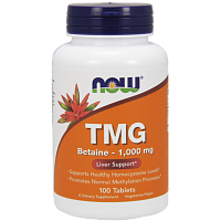 NOW TMG Betaine, Триметилглицин Бетаин 1000 мг - 100 таблеток