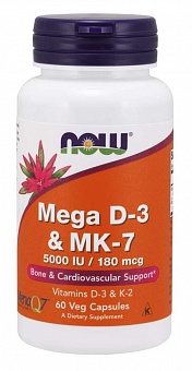 Витамин_  D-3 МК - 7 Mega , Витамин_Д-3, МК - 7 (Мега Д3) 60 капсул
