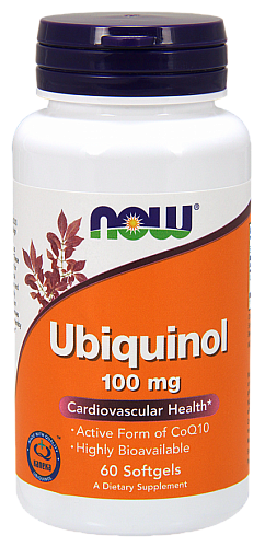 NOW Ubiquinol, Убихинол 100 мг - 60 капсул
