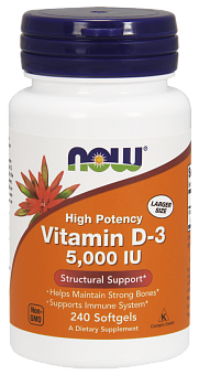 Vitamin D3  5000 iu Витамин Д3 5000 м.е- 240 капсул