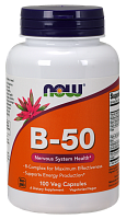 NOW B-50,    Витамины  Группы B  (В-50)- 100 таблеток
