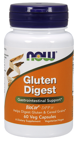 NOW Gluten Digest, Глютен Диджест - 60 капсул