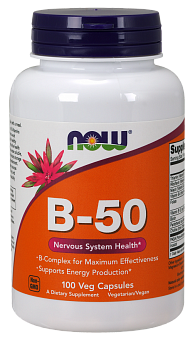 NOW B-50,    Витамины  Группы B  (В-50)- 100 таблеток