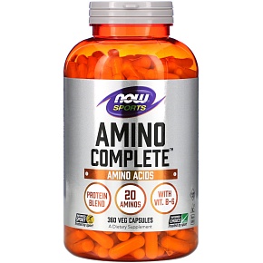 NOW  Amino Complete, Аминокомплекс, Полный Набор Аминокислот - 360 капсул