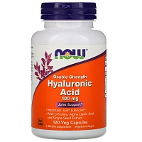 NOW Hyaluronic Acid, Гиалуроновая Кислота с Пролином 100 мг - 120 капсул
