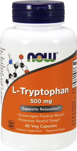 NOW L-Tryptophan, L-Триптофан 500 мг - 60 капсул