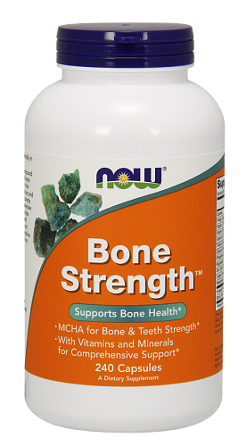 NOW Bone Strength, Крепкие Кости - 240 капсул