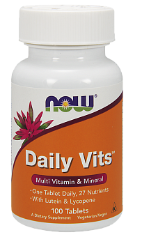 NOW Daily Vits, Дейливитс, Витамины и Минералы Комплекс - 100 таблеток