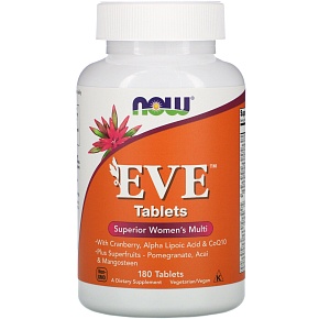 NOW Eve, Ева, Витамины и Менералы для Женщин (с Железом) - 180 таблеток