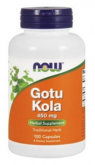NOW Gotu Kola, Готу Кола 450 мг - 100 капсул