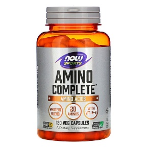 NOW  Amino Complete, Аминокомплекс, Полный Набор Аминокислот - 120 капсул
