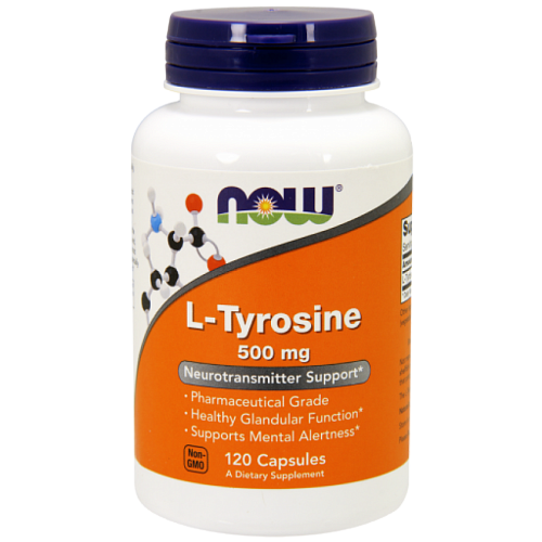 NOW L-Tyrosine, L-Тирозин 500 мг - 120 капсул