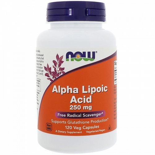 NOW Alpha Lipoic Acid, Альфа-Липоевая Кислота 250 мг - 120 капсул