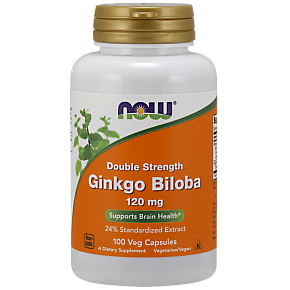 NOW Ginkgo Biloba, Гинкго Билоба Экстракт 120 мг - 100 капсул