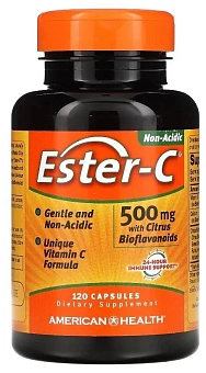 American Health Ester C with Citrus Bioflavonoids, Эстер Си, Витамин С 500 мг с цитрусовыми биофлавоноидами - 120 капсул
