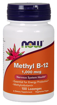 NOW B-12 Methyl,Метил  В-12 (Метилкобаламин 1000 мкг - 100 таблеток