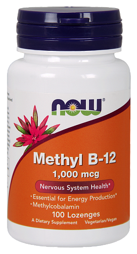 NOW B-12 Methyl,Метил  В-12 (Метилкобаламин 1000 мкг - 100 таблеток