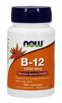 NOW B-12   Витамин В-12 1000 мкг - 100 таблеток