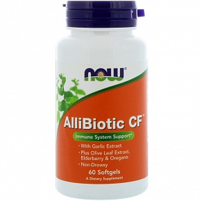 NOW AlliBiotic   Аллибиотик  (иммуномодулятор) CF, 60 мягких капсул