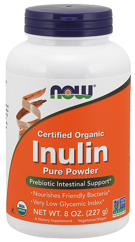 NOW Inulin Prebiotic FOS, Инулин Пребиотик Порошок - 227 г