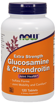 Глюкозамин и Хондроитин Экстра, NOW Glucosamine & Chondroitin Extra  - 120 таблеток